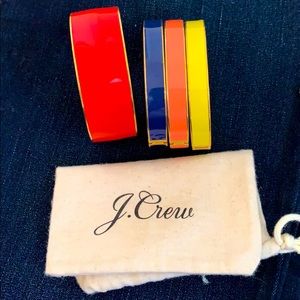 J. Crew set of 4 bangles!  Fun pops of color!!